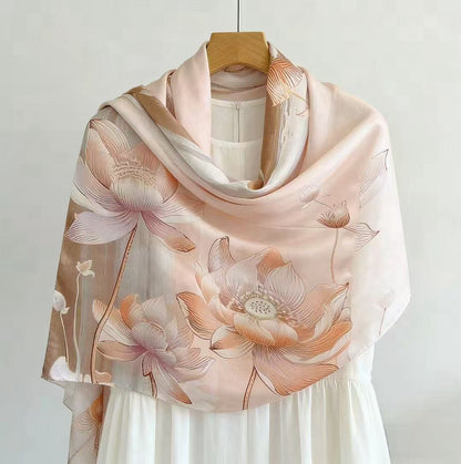 SILK100％  スカーフ 170×53㎝