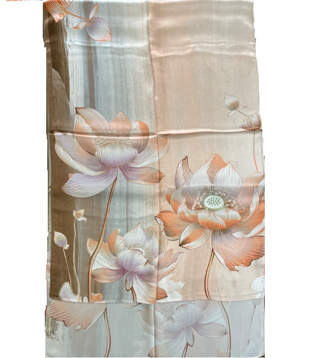 SILK100％  スカーフ 170×53㎝