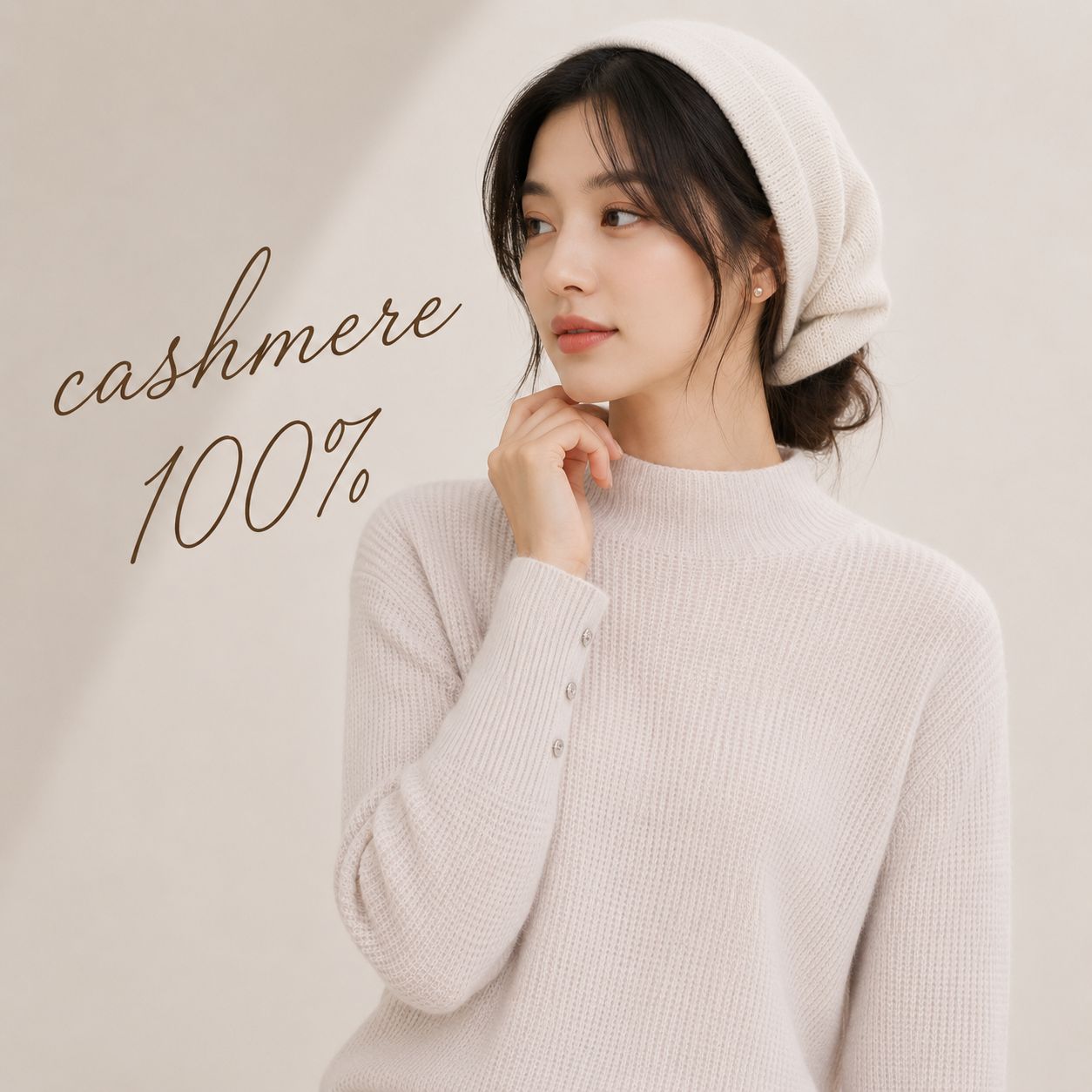 カシミヤ100％   ネックウォーマー