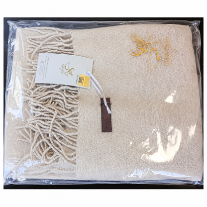 カシミヤ100％   大判マフラー BEIGE
