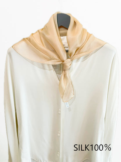 SILK100％  スカーフ63×63㎝