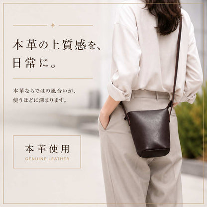 レザー ミニショルダーバッグ