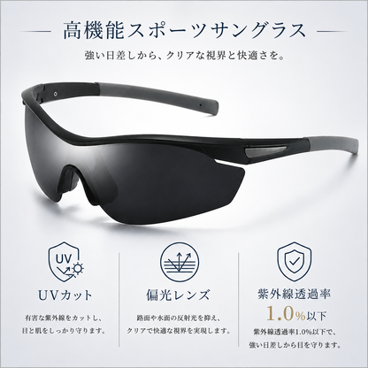 サングラス UVカット メンズ スポーツ