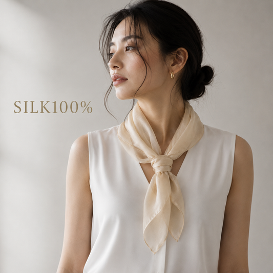 SILK100％  スカーフ63×63㎝