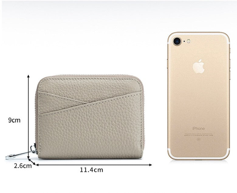 レザー ミニ財布 ラウンドファスナー
