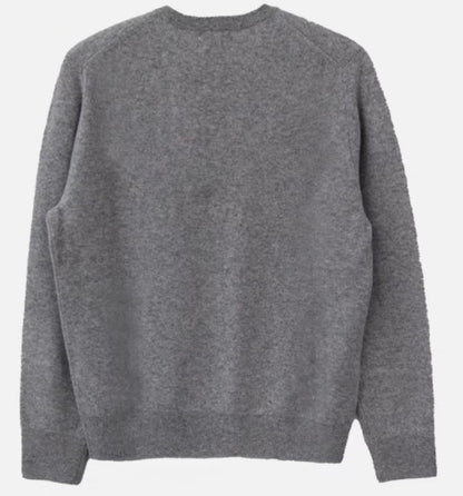カシミヤ100％   Vネックセーター LIGHT GRAY
