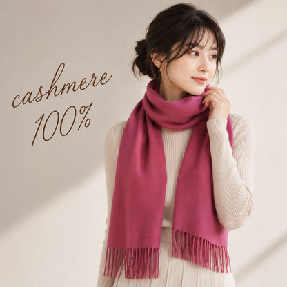 カシミヤ100％   マフラー PINK