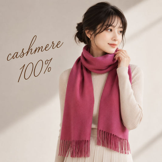 カシミヤ100％   マフラー PINK