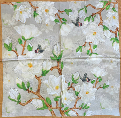 SILK100％  リバーシブルスカーフ 65×65㎝