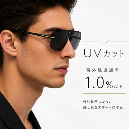 サングラス UVカット メンズ