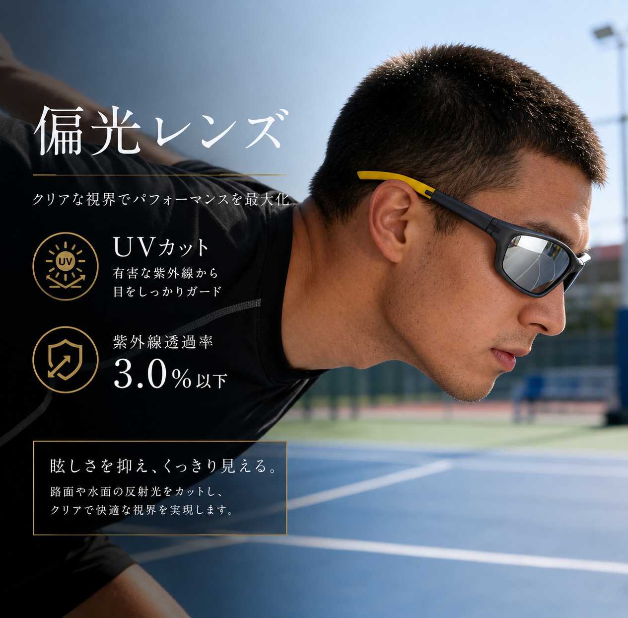 サングラス UVカット メンズ  スポーツ