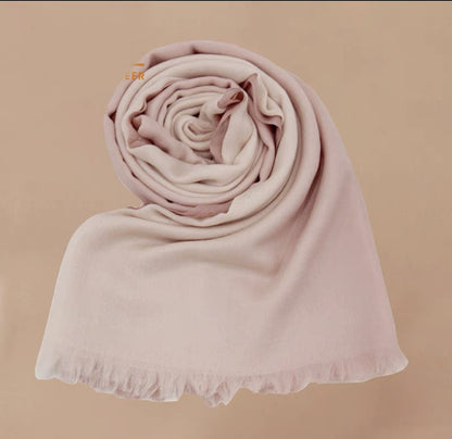 カシミヤ100％   ストール PINK×WHITE
